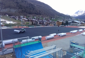 Rénovation d'un terrain de football Saas Fee